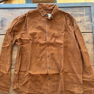 Express Brown Corduroy Shirt XL